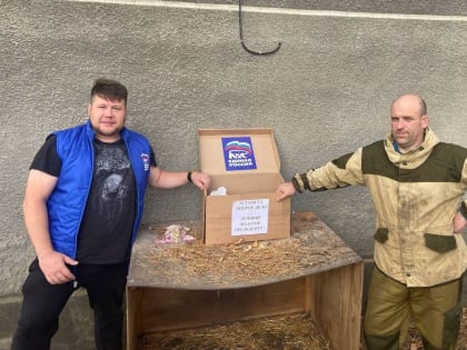 Кузбасские молодогвардейцы передали корм для бездомных животных