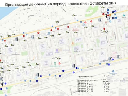 Перекрытие дорог на время проведения эстафеты огня