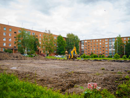 Строительство новой спортплощадки