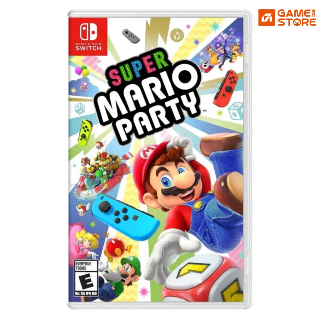 Super Mario Party Nintendo Switch game box cover Mario Party Nintendo Switch board game 4-player gameplay