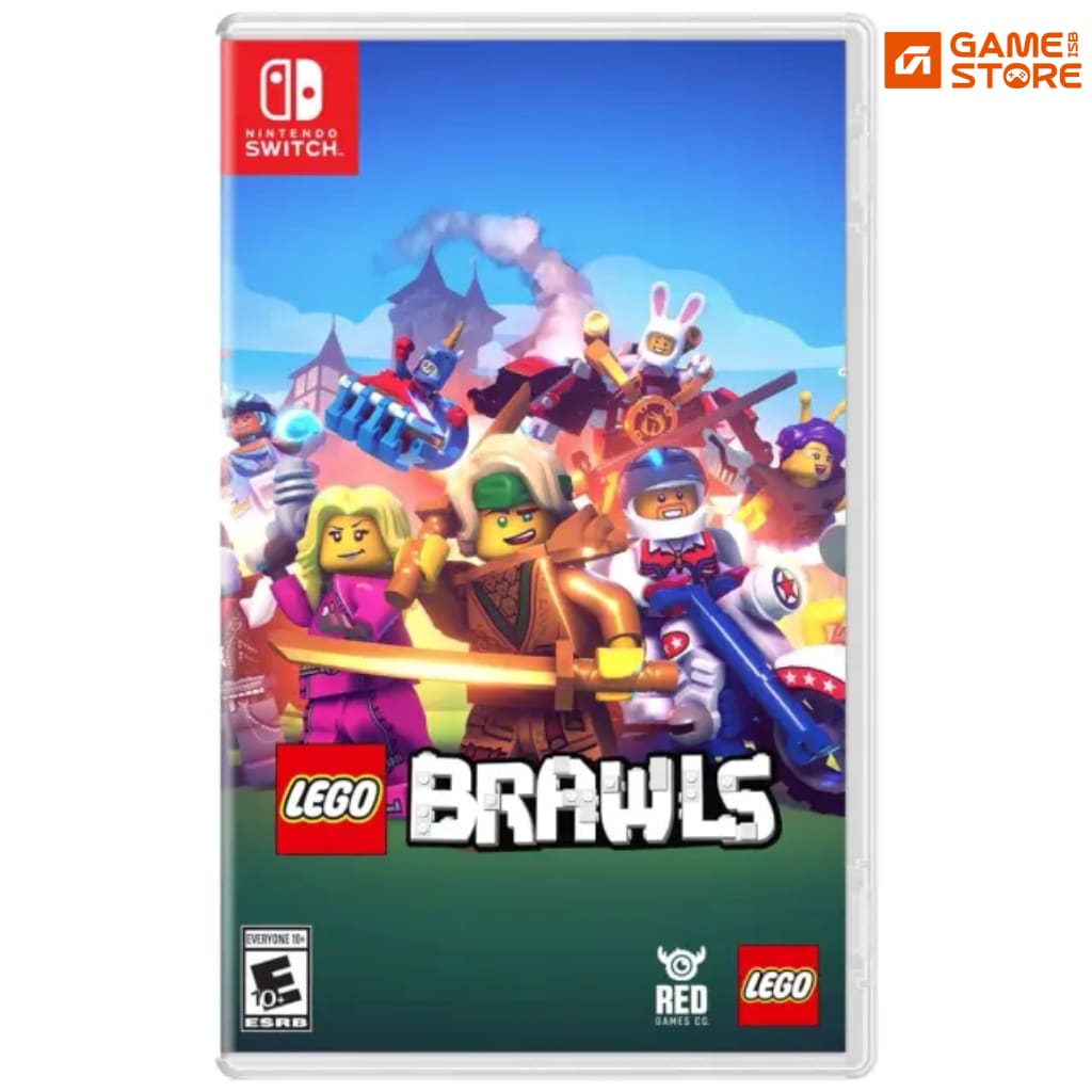 LEGO Brawls Nintendo Switch game box cover LEGO Fighting Game Switch Minifigure brawler multiplayer gameplay