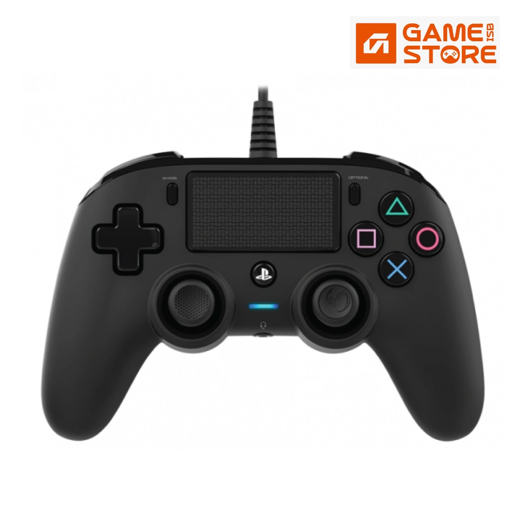 1. PS4 Nacon Wired Compact Controller front view black