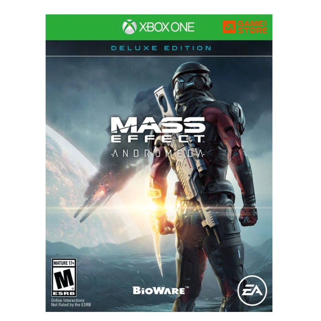 Mass Effect Andromeda Deluxe Edition Xbox One game case – best open world games Xbox One