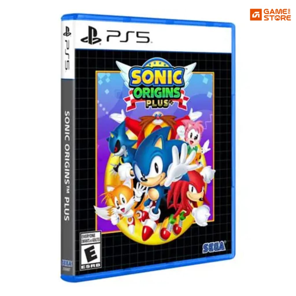 Sonic Origins Plus PS5 game cover featuring Sonic, Tails, Knuckles and Amy – classic Sonic collection game for PS5 at a great PS5 games price in Pakistan