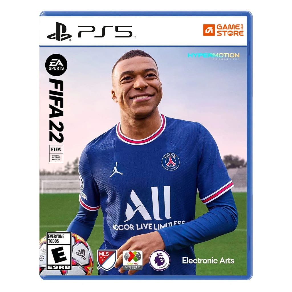 FIFA 22 PS5 game box front cover