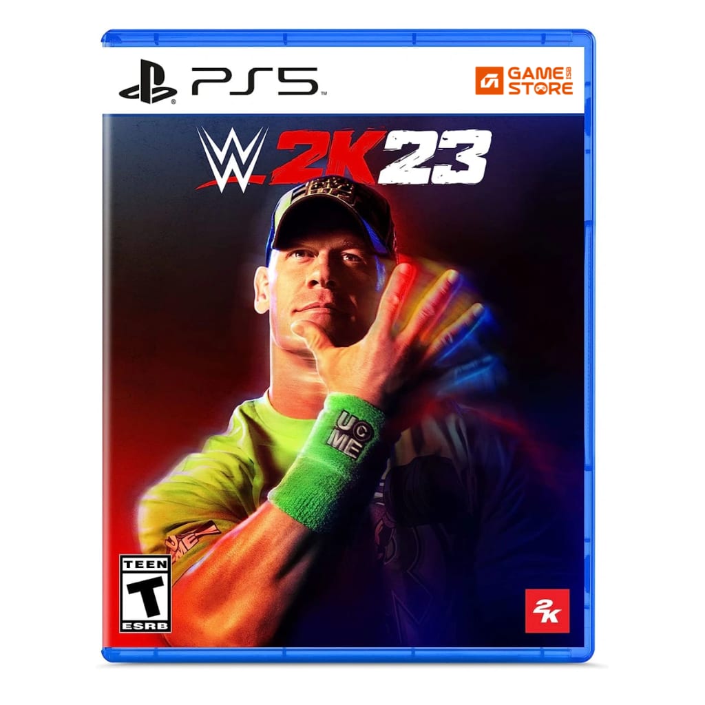 WWE 2K23 PS5 game cover – wrestling game for PlayStation 5 featuring John Cena