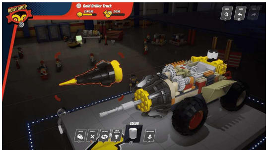 LEGO racing game PS5 back cover with features