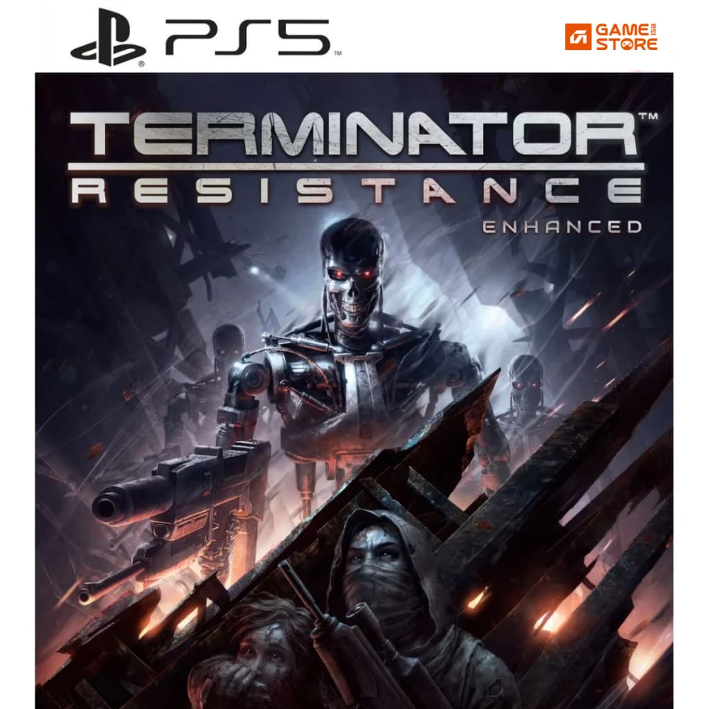 Terminator Resistance Enhanced PS5 digital game cover showing Terminator Resistance Game shooter action game
