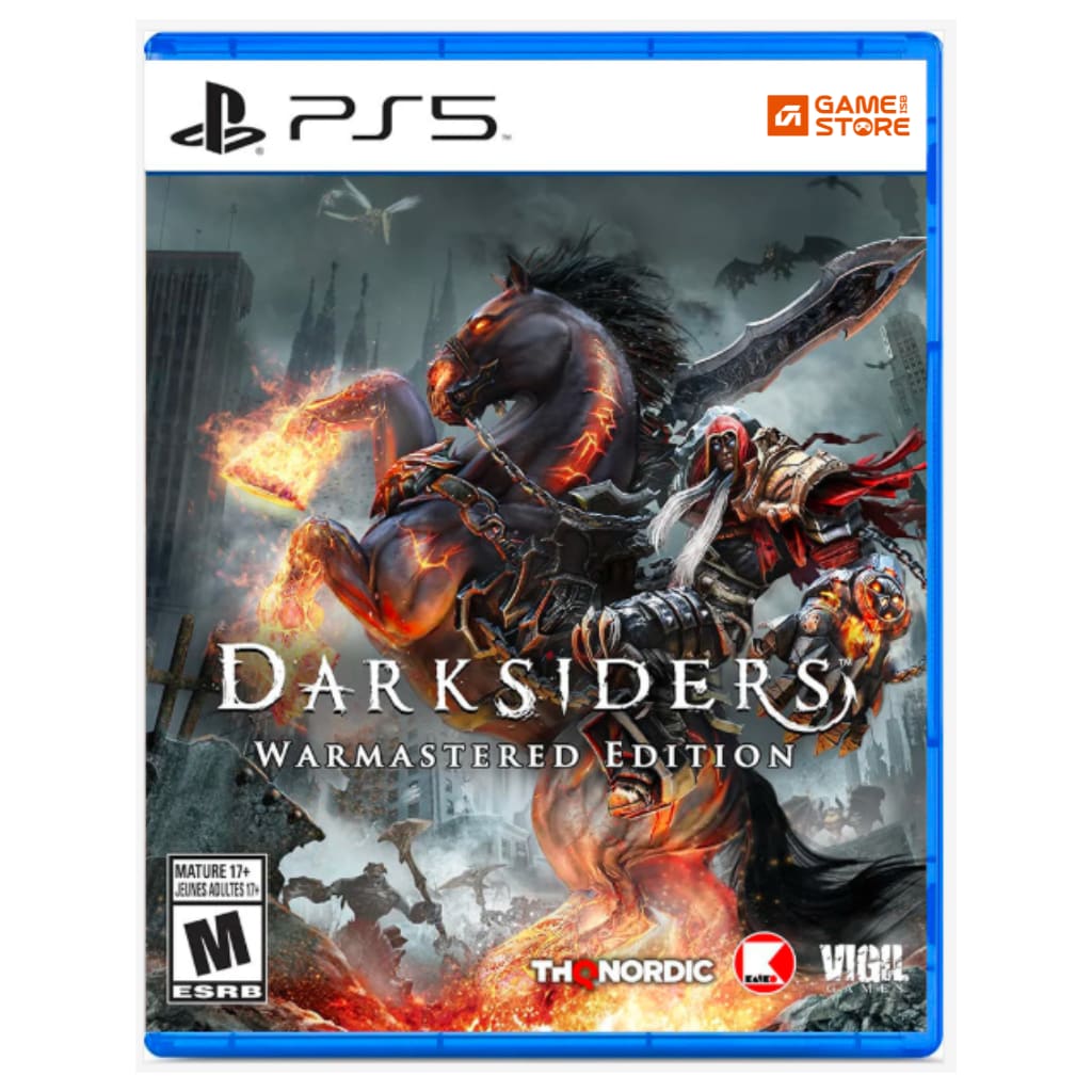 Darksiders Warmastered PS5 game cover featuring War the Horseman, Darksiders Remaster for PS5