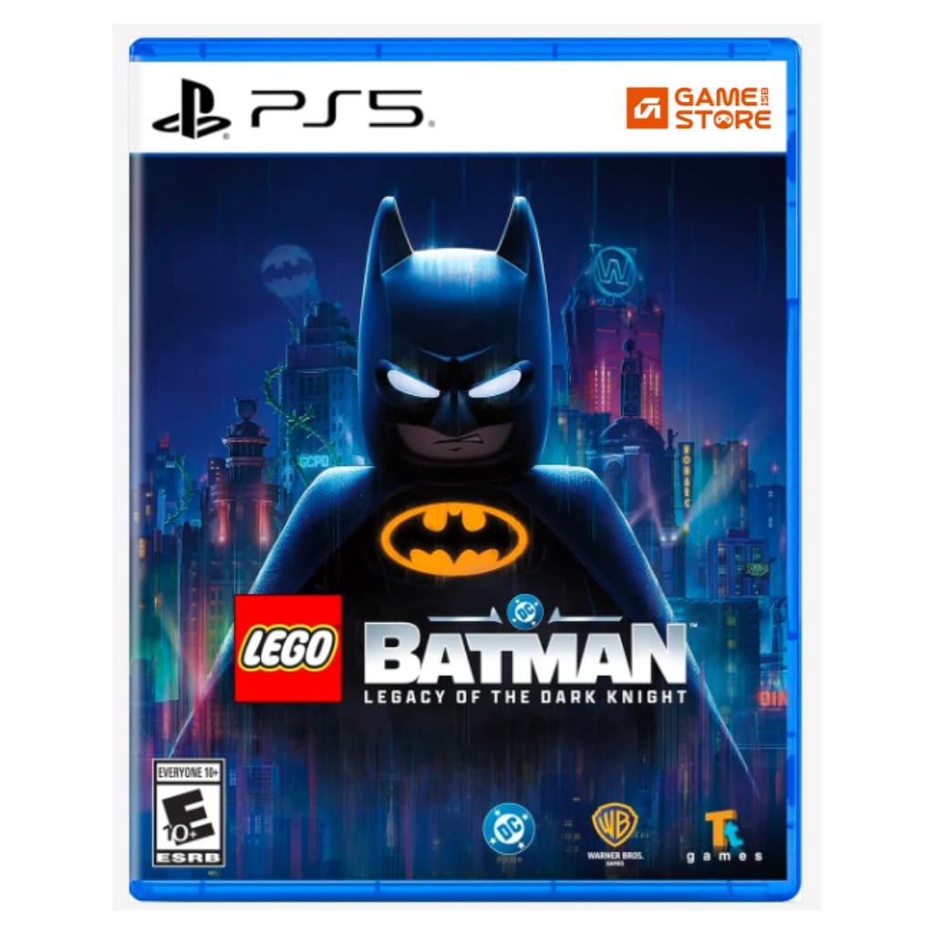 LEGO Batman Legacy of the Dark Knight PS5 game cover, Batman Adventure Game for PlayStation 5 kids