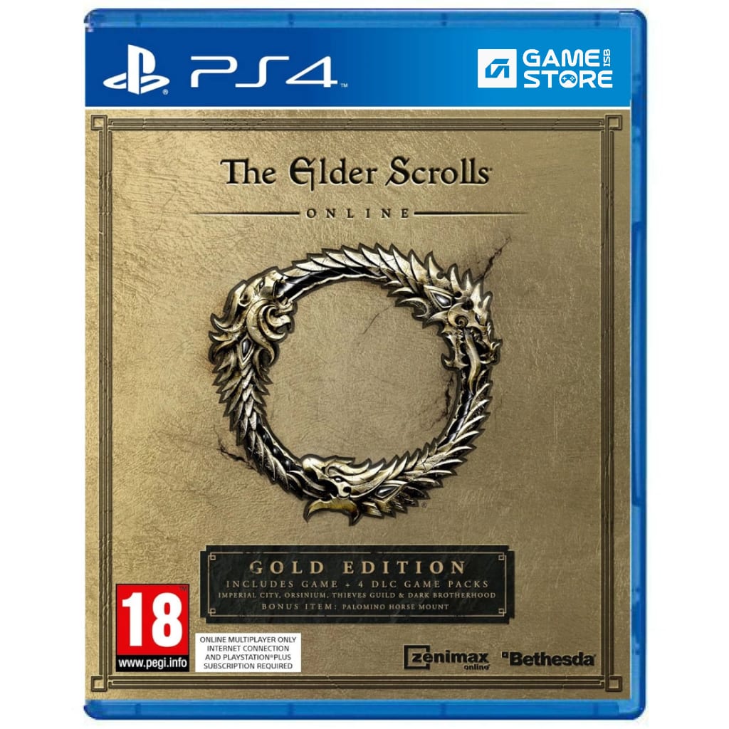 Elder Scrolls Online Gold Edition PS4 used game case cover art