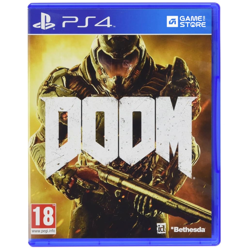 DOOM PS4 game cover - used shooter game Pakistan
