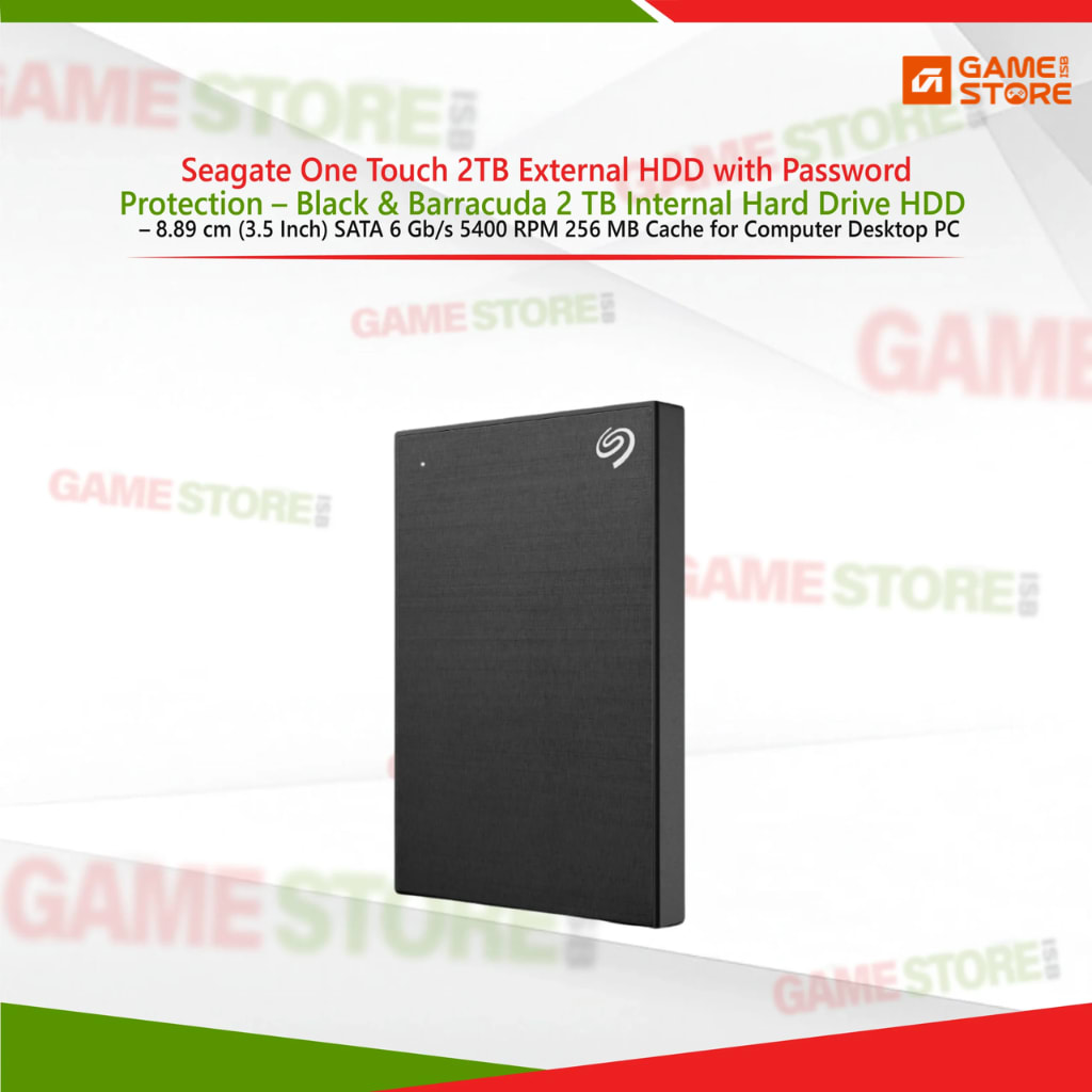 Seagate One Touch 2TB external HDD with password protection and Barracuda 2TB internal hard drive