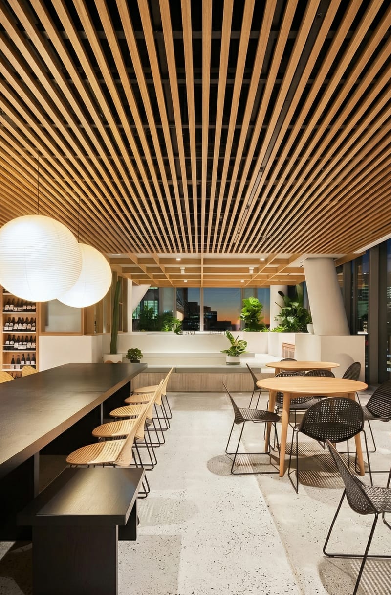 Modern Baffle Ceiling