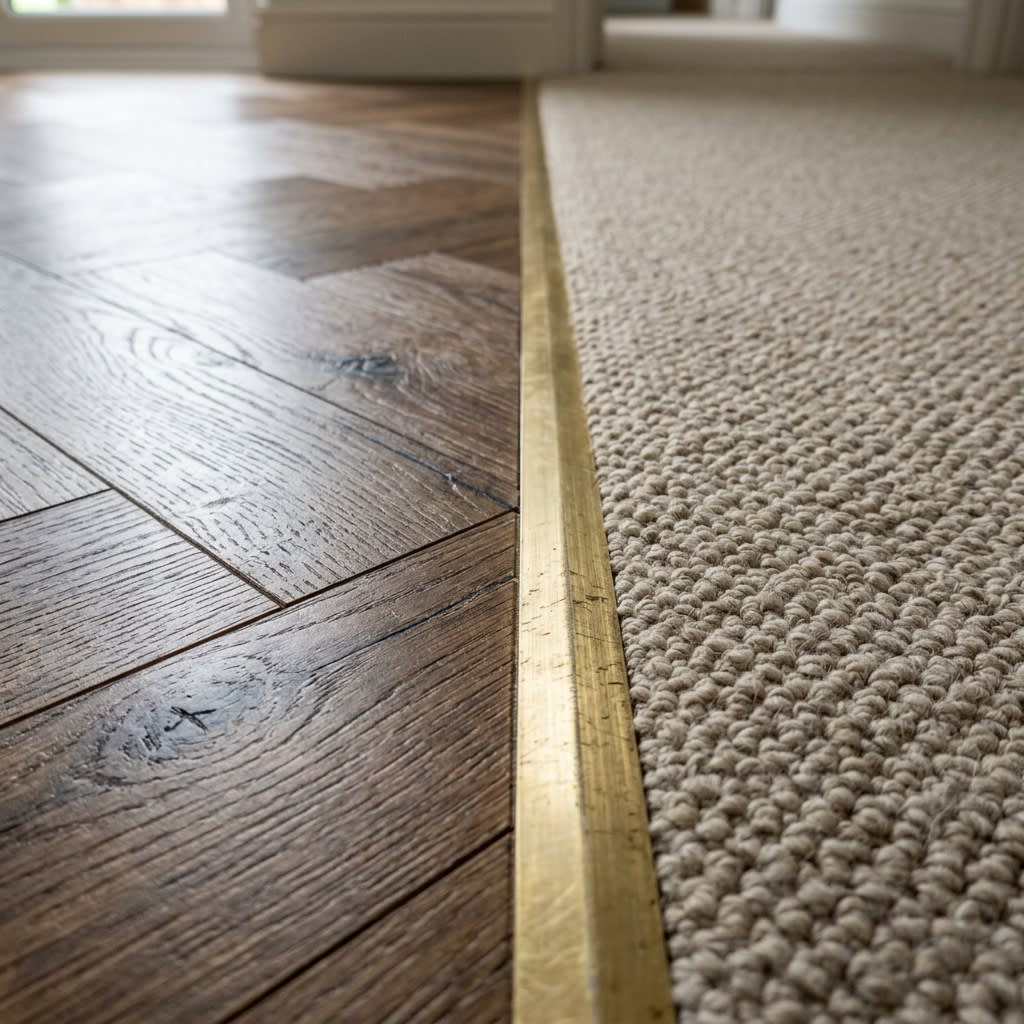 Close-up Detail of Herringbone V-Pattern Wood Grain