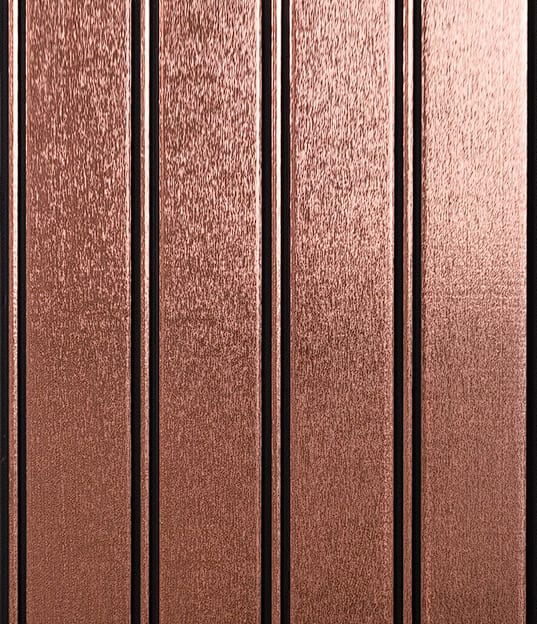 Goals Floors Elegant Copper Metallic Fluted Panel