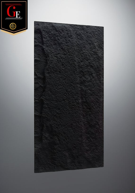 Black 30mm Cobra PU Stone Panel Project Gurugram