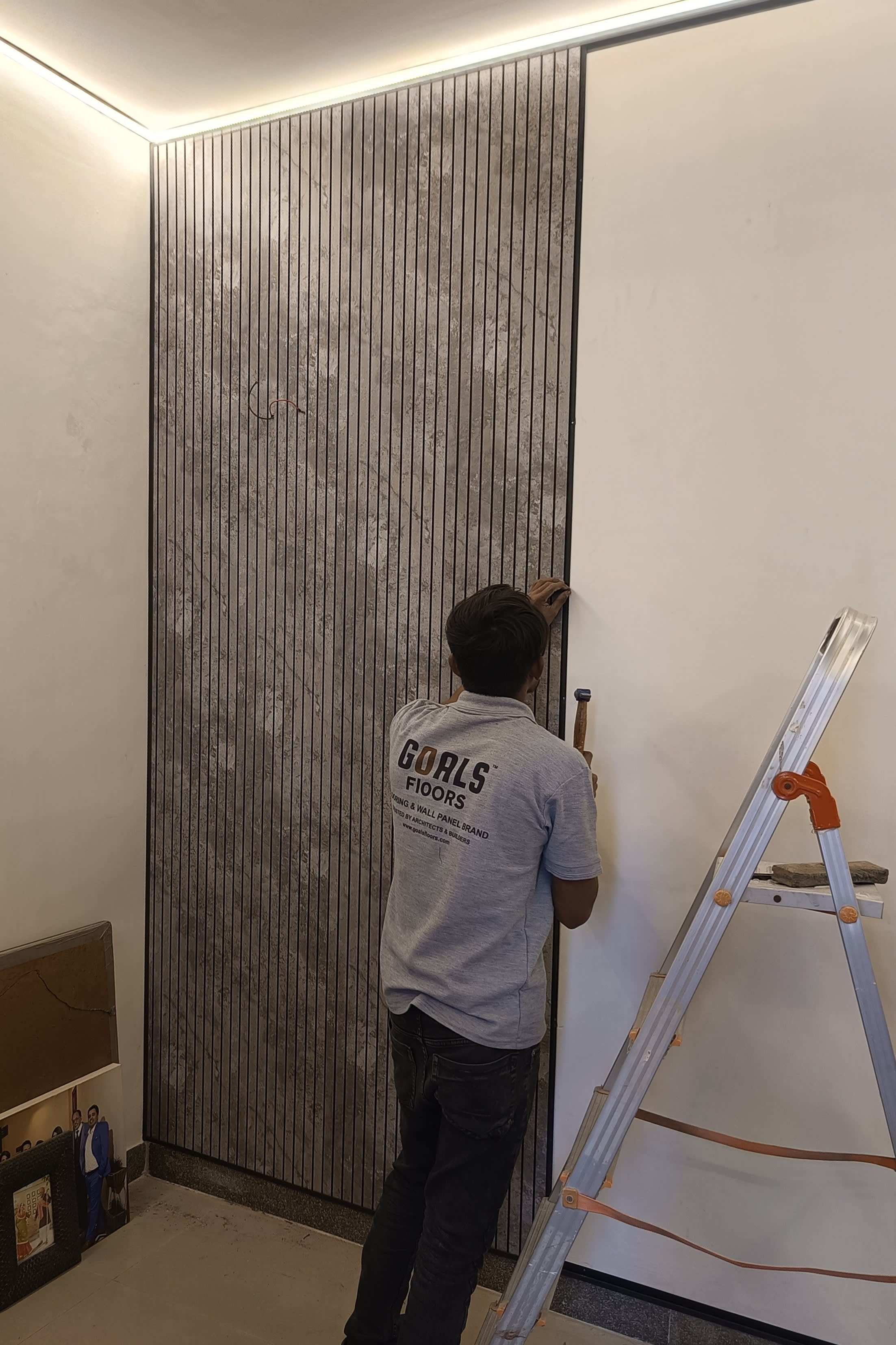 Professional interior wood flooring and wall paneling installation in Gurugram and Delhi NCR - Goals Floors Architectural Excellence