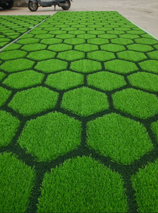 Hexa Green Designer Artificial Grass