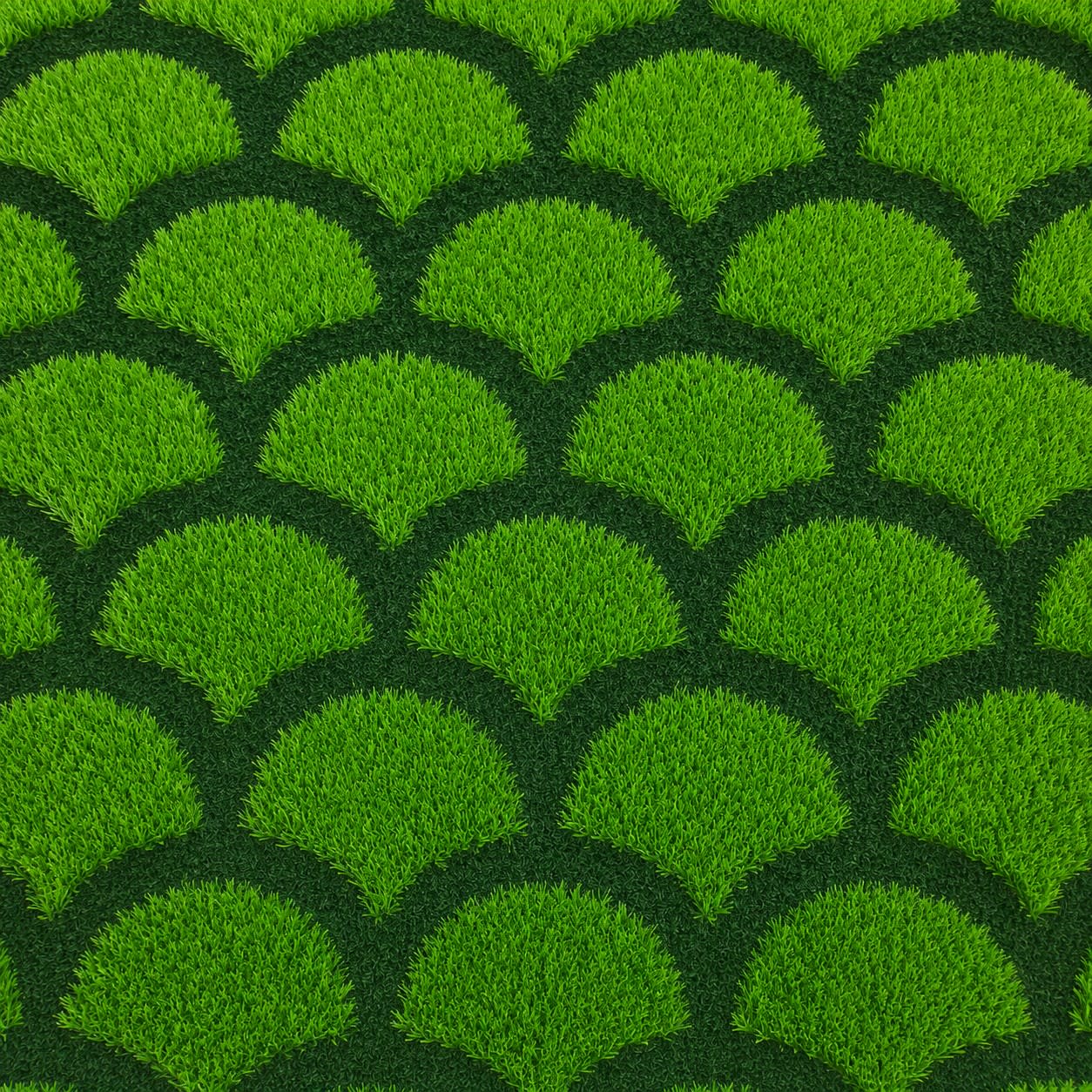 Wave Pattern Designer Artificial Grass Upper Shot
