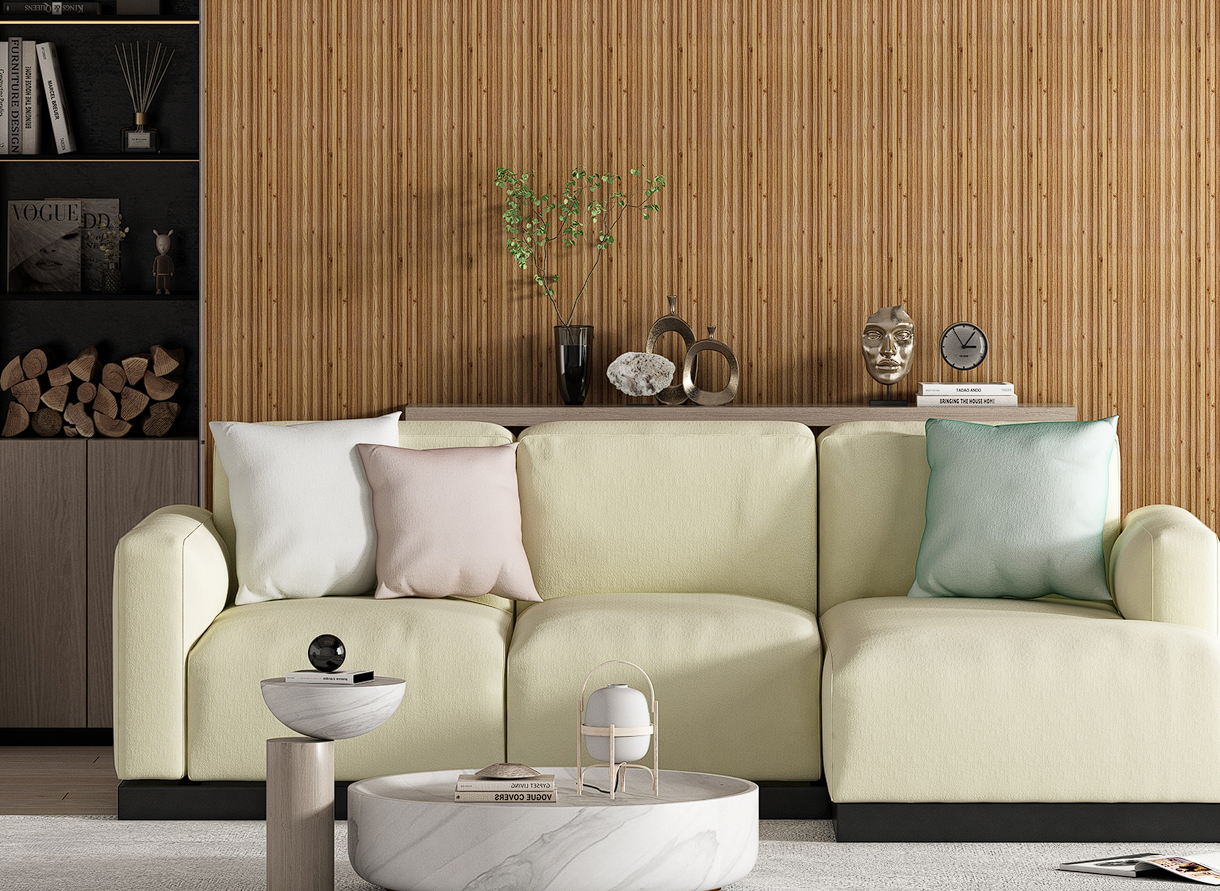 Luxury Designer WPC Wall Panel installation in Delhi NCR home - Goals Floors