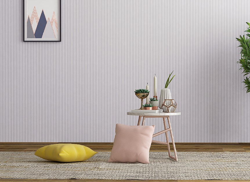 Modern White WPC Louvers wall cladding installation in Gurgaon - Goals Floors