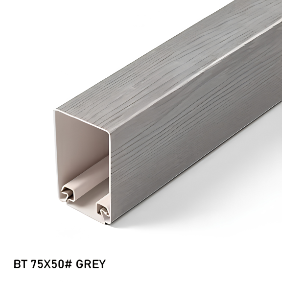 Grey Tube+Track uPVC Baffle Ceiling