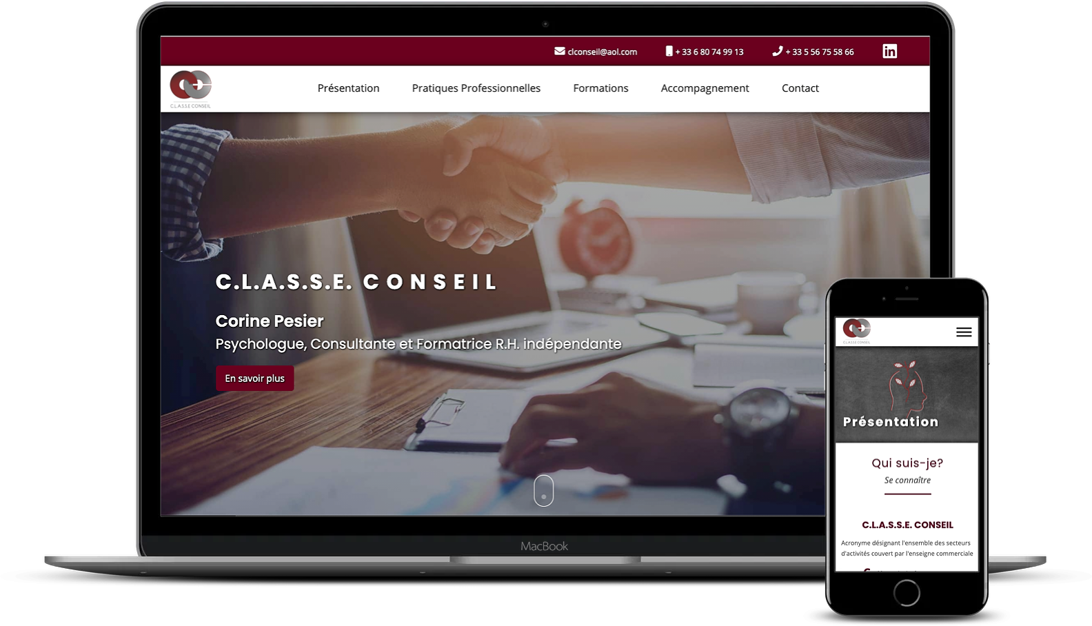 Full-Stack Web Developer - projects - C.L.A.S.S.E. CONSEIL