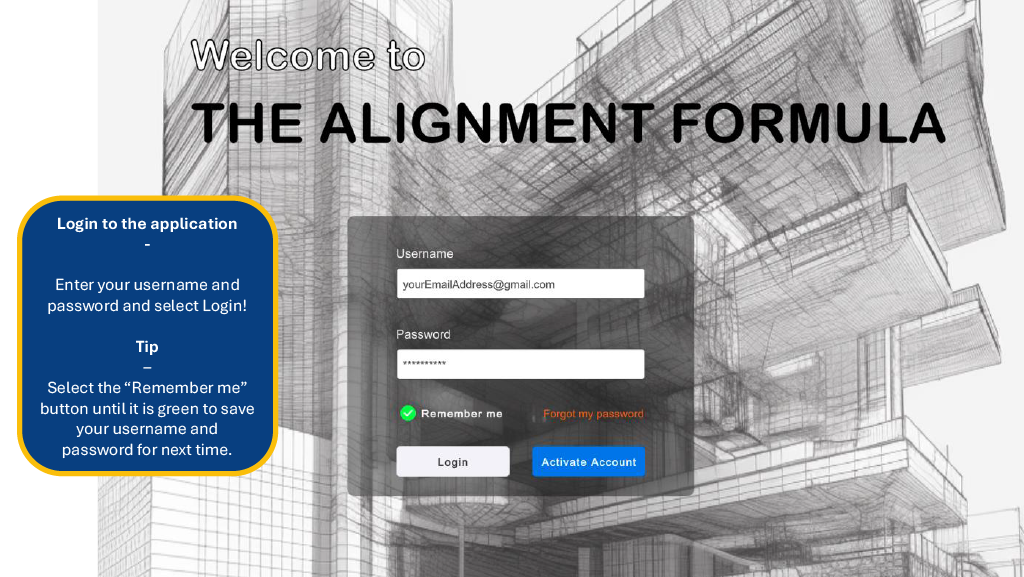 Slide 12 - App Login Screen