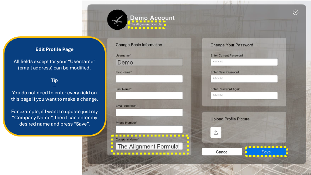 Slide 16 - Save Profile Details