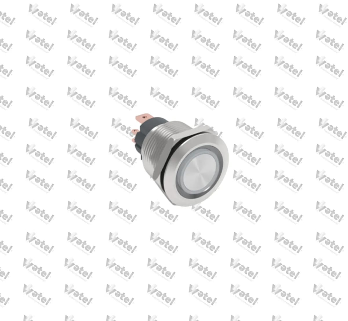 J19-C-271-GD - J19-C-271-GD 19mm. Ledli Metal Yayli Buton 6-24V DC Yeşil