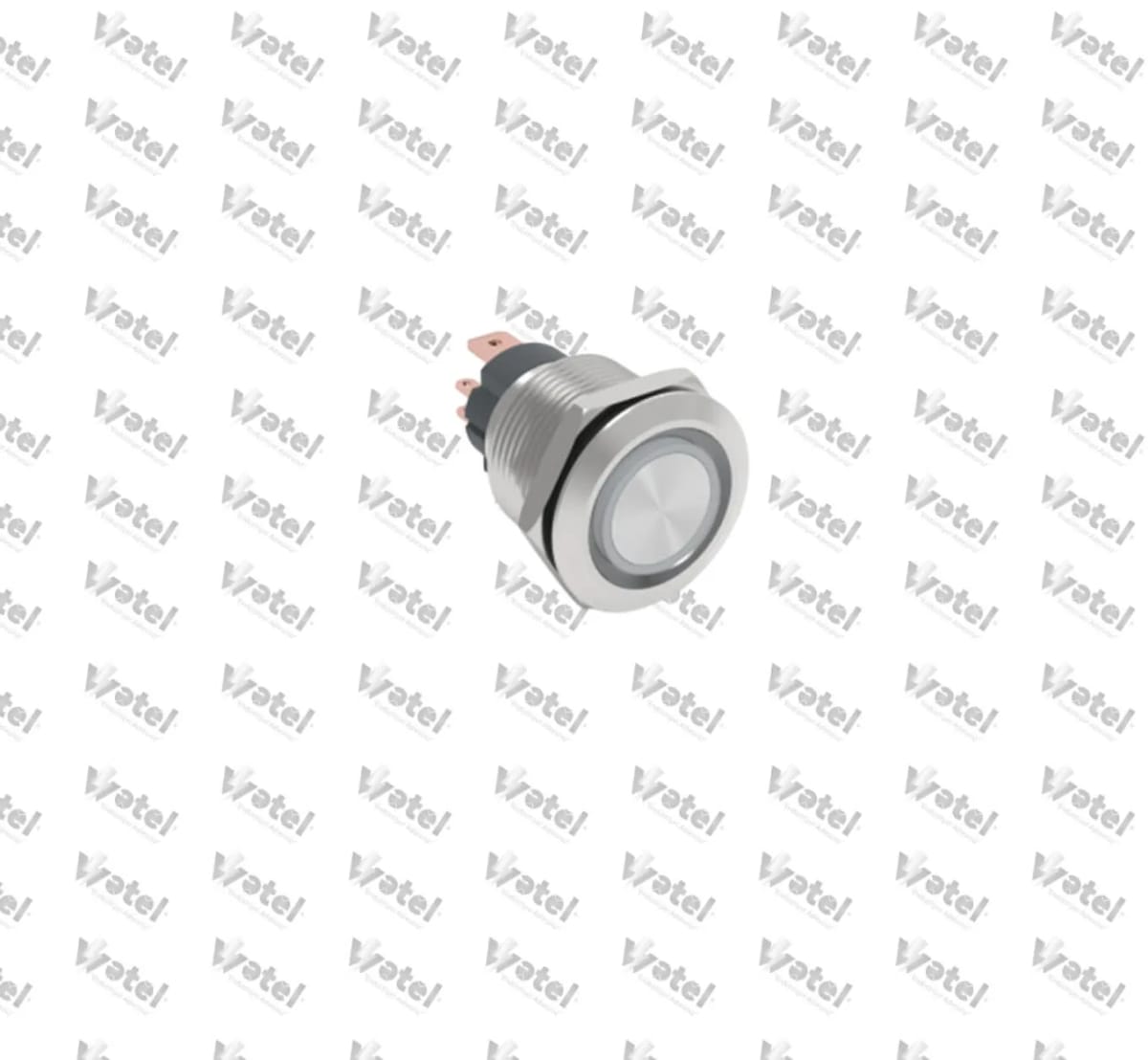 J19-C-371-GD - J19-C-371-GD 19mm. Ledli Metal Kalici Buton 6-24V DC Yeşil