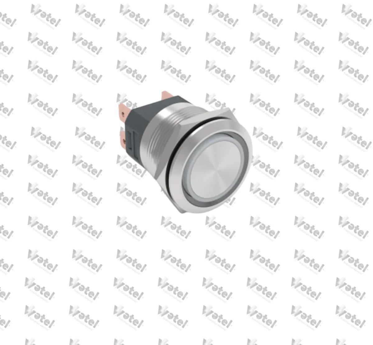 J22-C-271-GD - J22-C-271-GD 22mm. Ledli Metal Yayli Buton 6-24V DC Yeşil