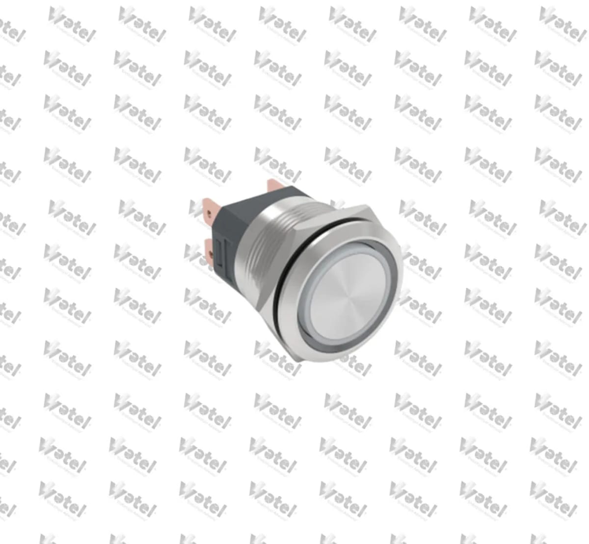 J22-C-371-GD - J22-C-371-GD 22mm. Ledli Metal Kalici Buton 6-24V DC Yeşil