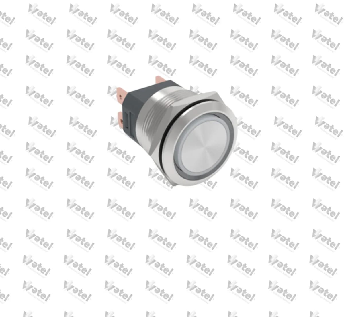J22-C-372-GD - J22-C-372-GD 22mm.Ledli Metal Kalici Buton 6-24V DC Yeşil