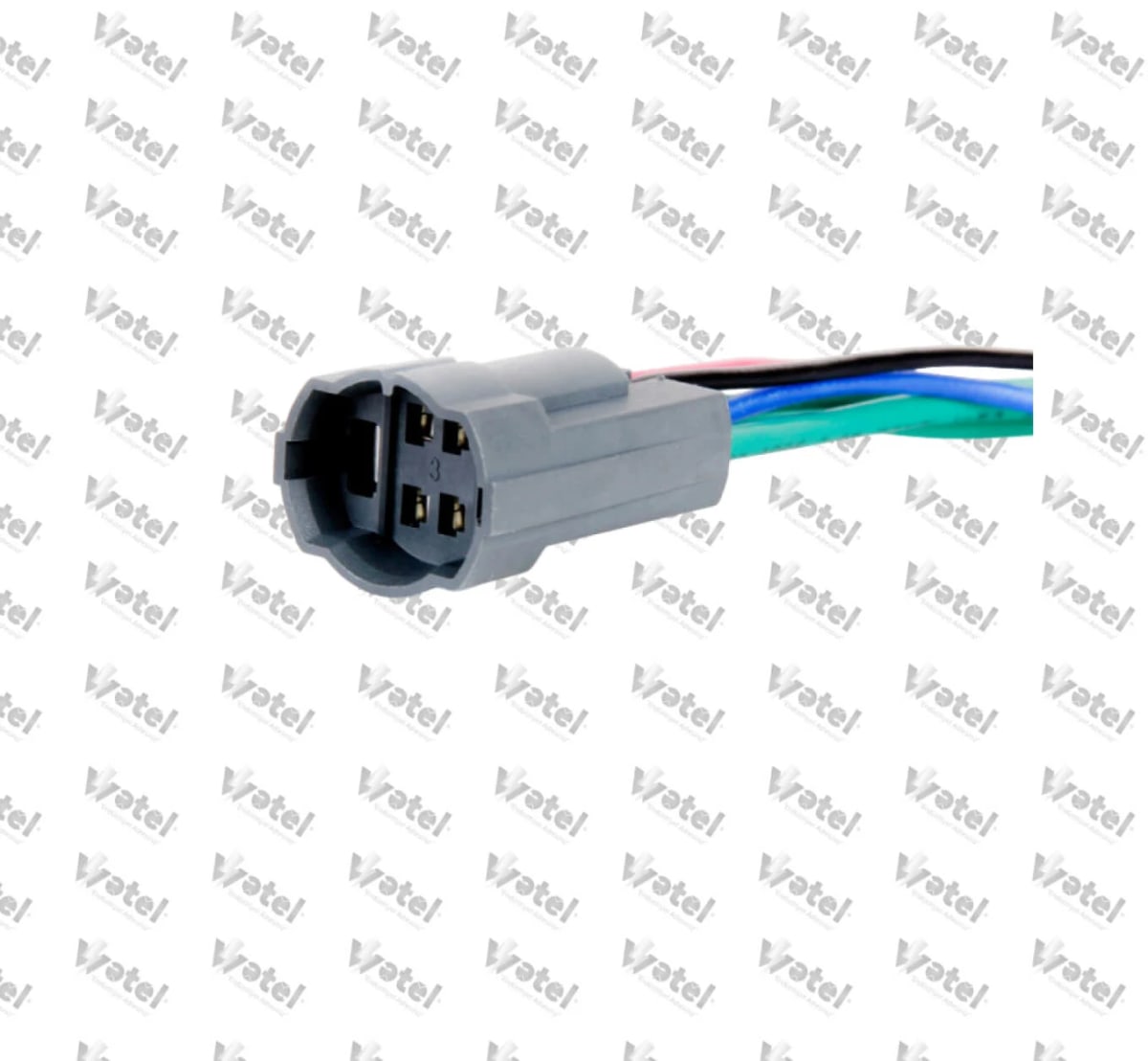 J19-C-CB-2P+4P - J19-C-CB-2P+4P Yüksek Amper Butonlar için kablolu soket 15cm. 6 Kablolu