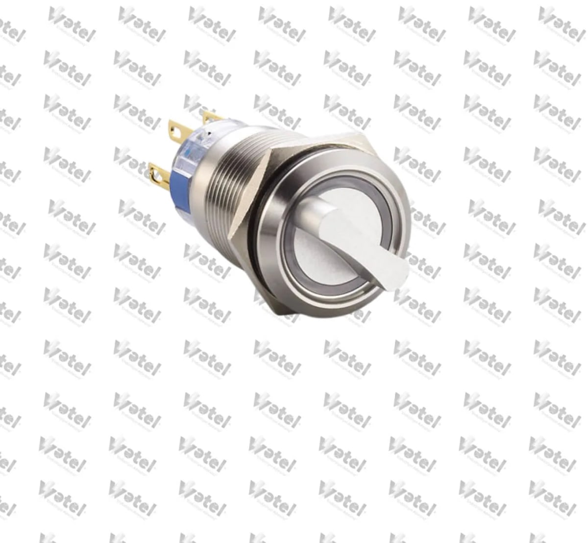 J19-472-GD - J19-472-GD 19mm Ledli Metal Mandal Buton 6-24V DC 0-1 Yeşil