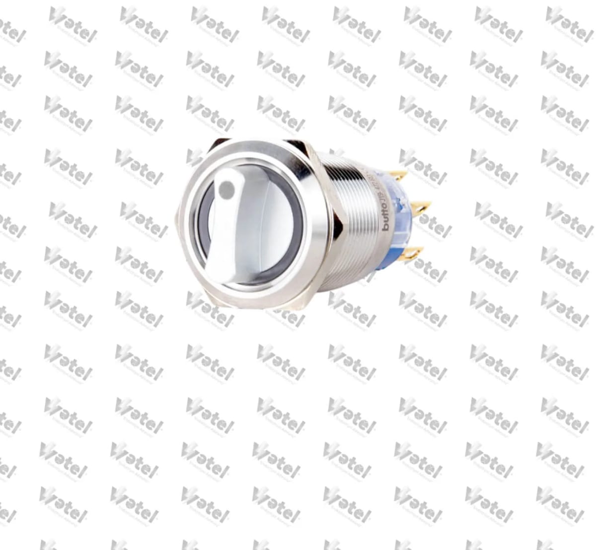 J19-572-GD - J19-572-GD 19mm Ledli Metal Mandal Buton 6-24V DC 1-0-2 Yeşil