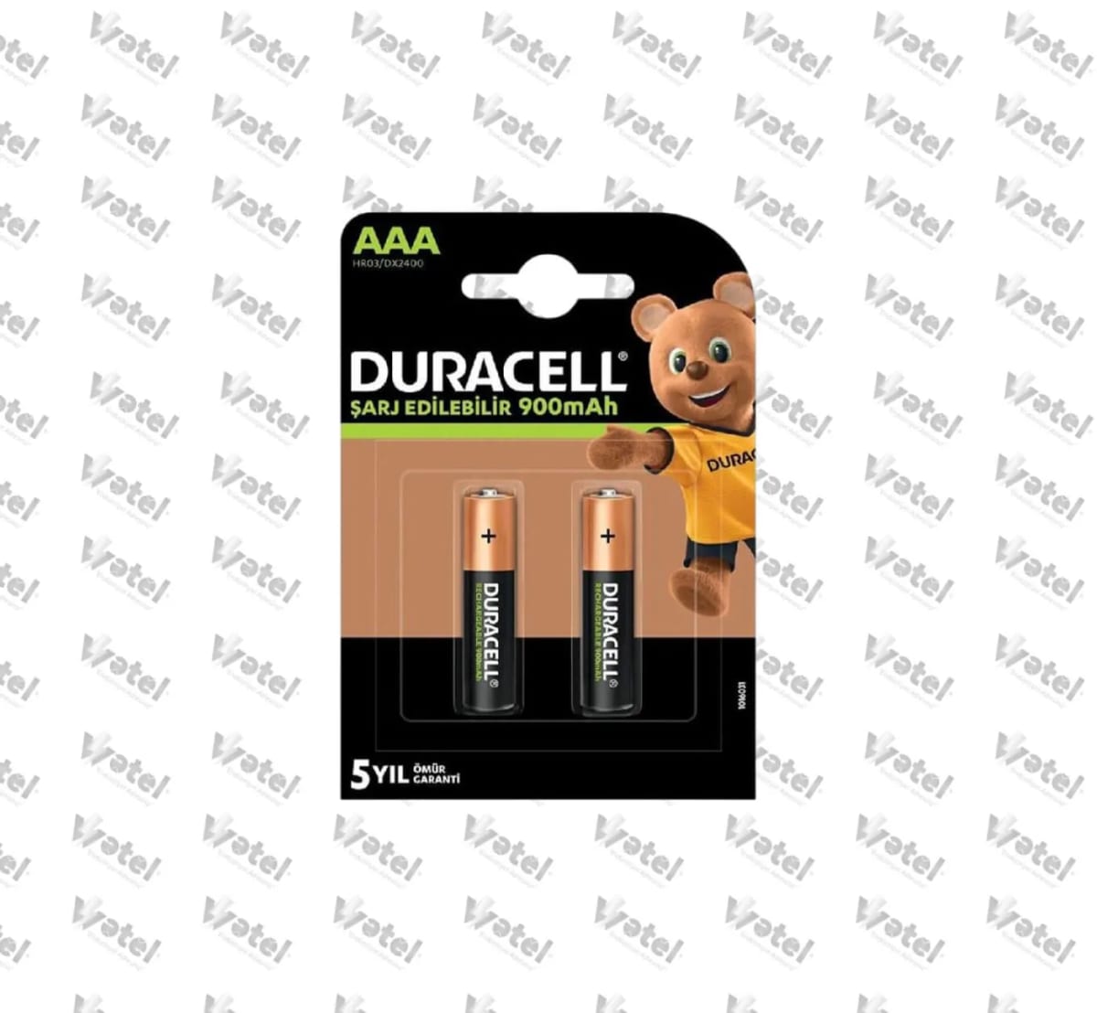 HR03-DX2400 - Duracell HR03-DX2400 AAA 900mAh Şarj Edilebilir Pil 2li