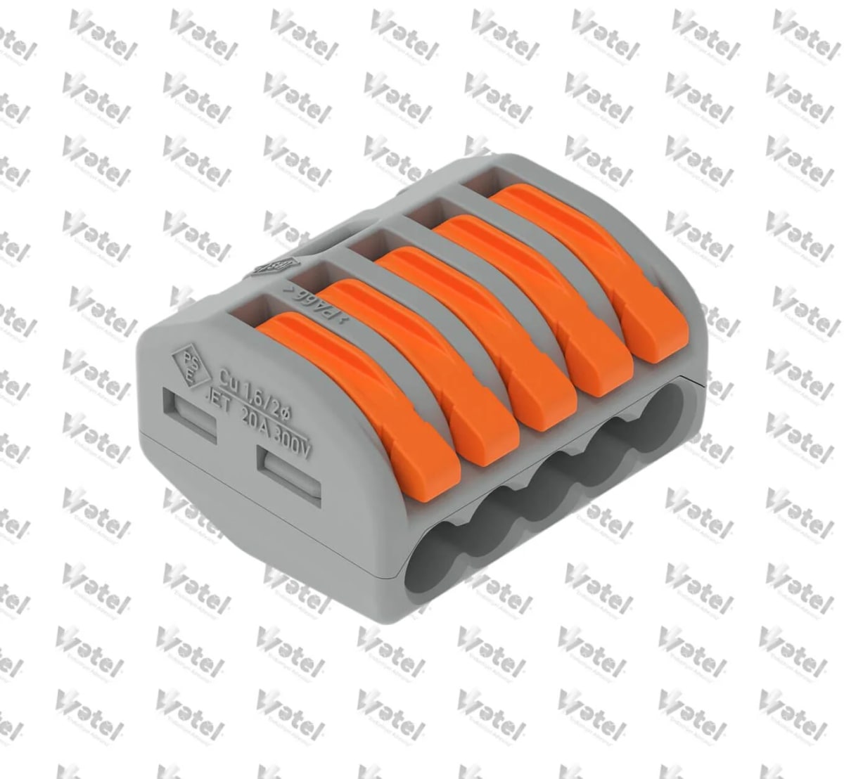 222-415 - Wago 222-415 5 İletkenli Kollu Birleştirme Konektörü