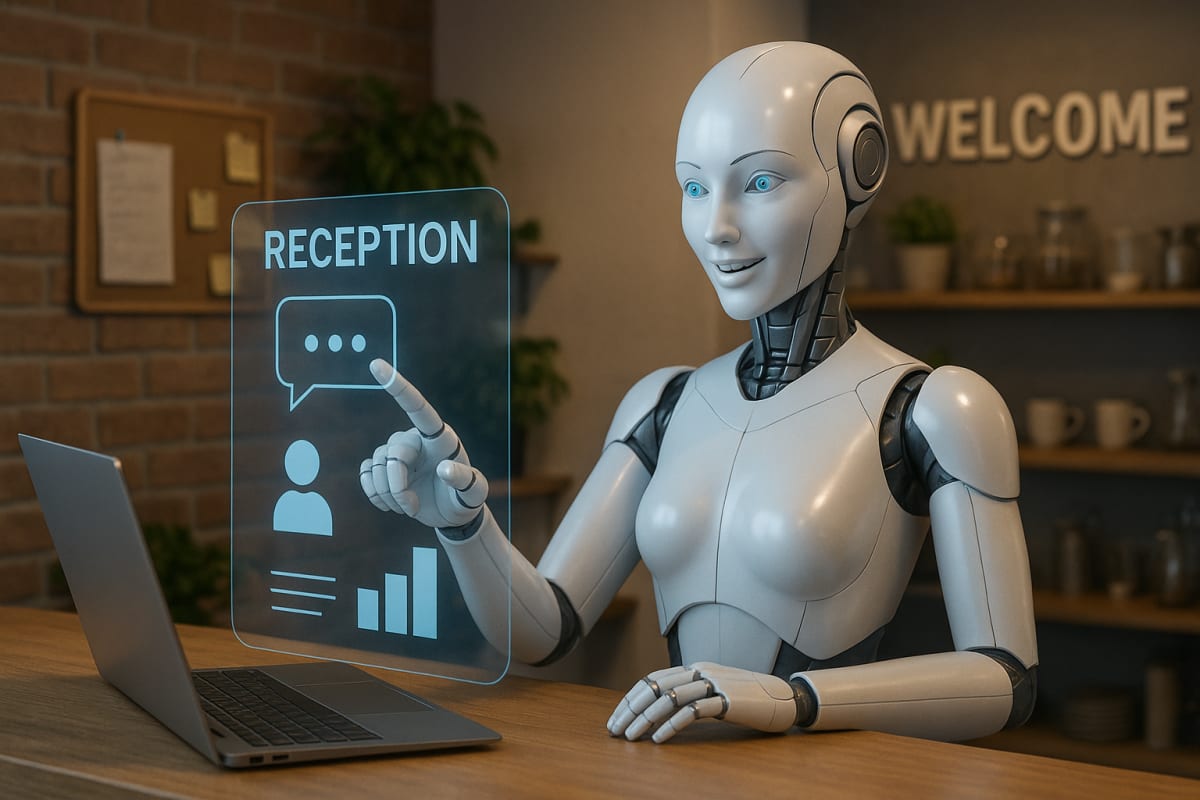 AI receptionist for small business managing customer inquiries