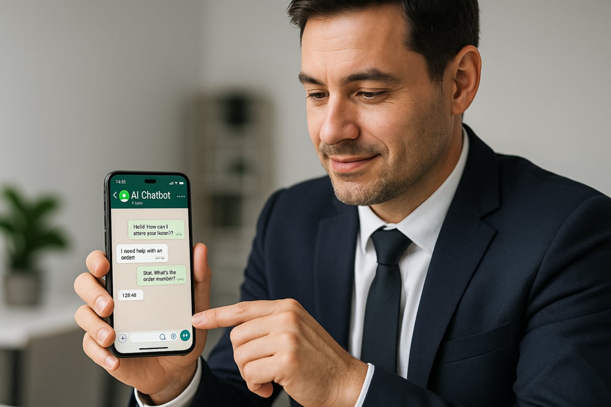 WhatsApp AI chatbot assisting a small business in 2026