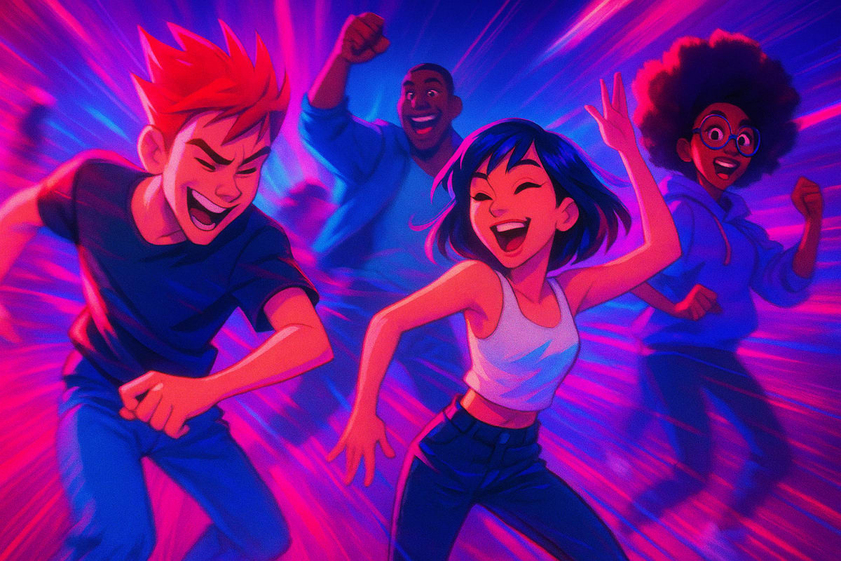 AI dance generator creating dynamic character animations.