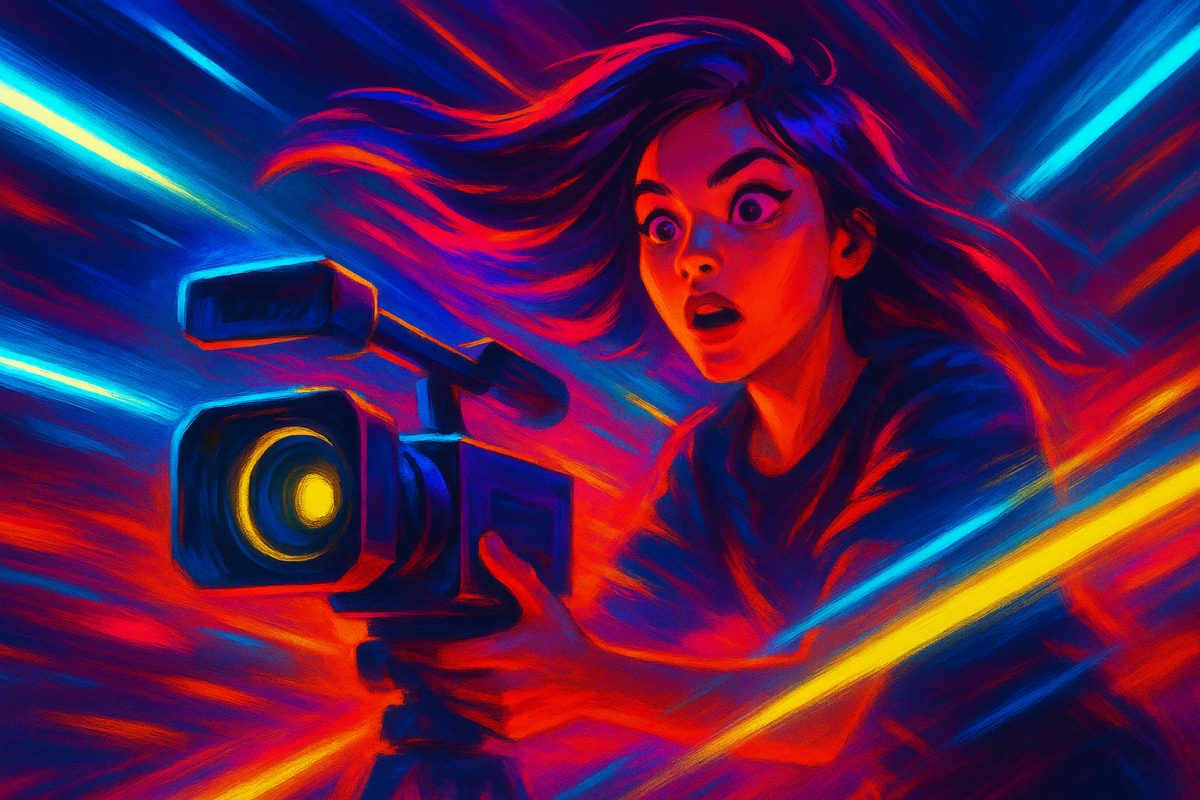 AI video generation with vibrant colors and dynamic angles.