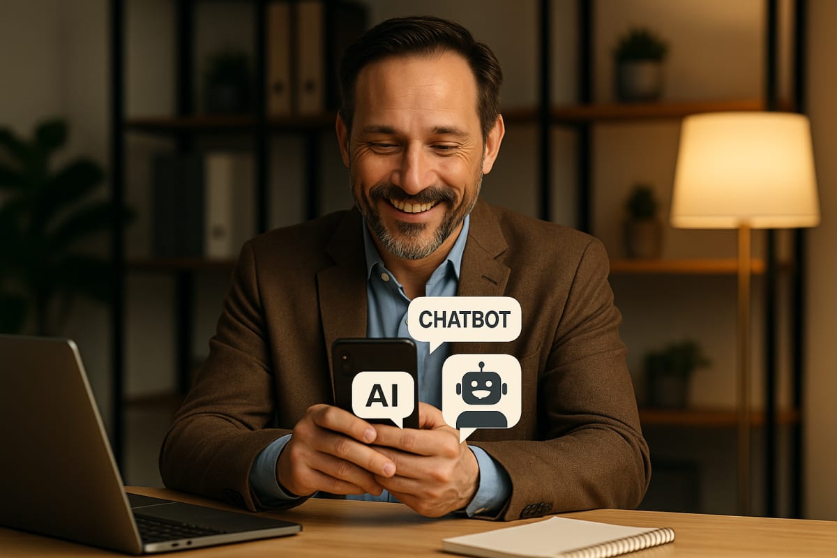 AI receptionist for small business interacting via WhatsApp