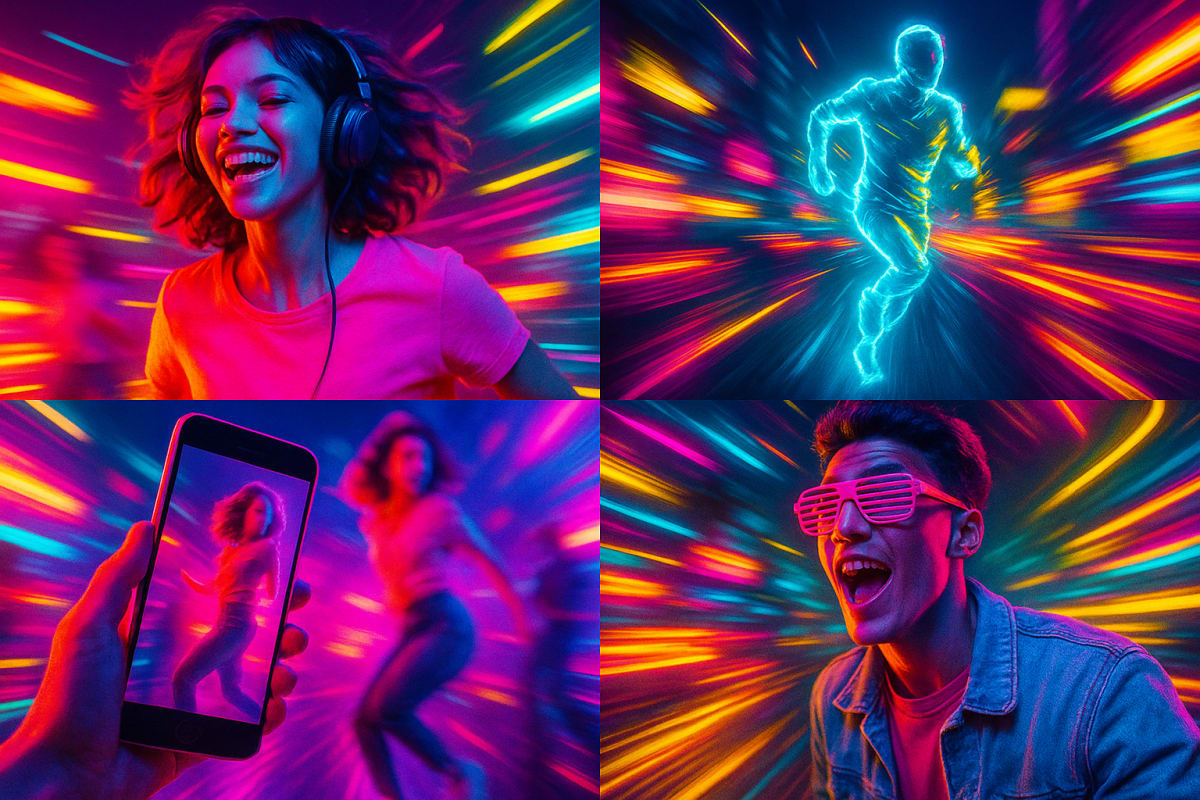 Vibrant image showcasing AI-generated videos from images using image to video AI.