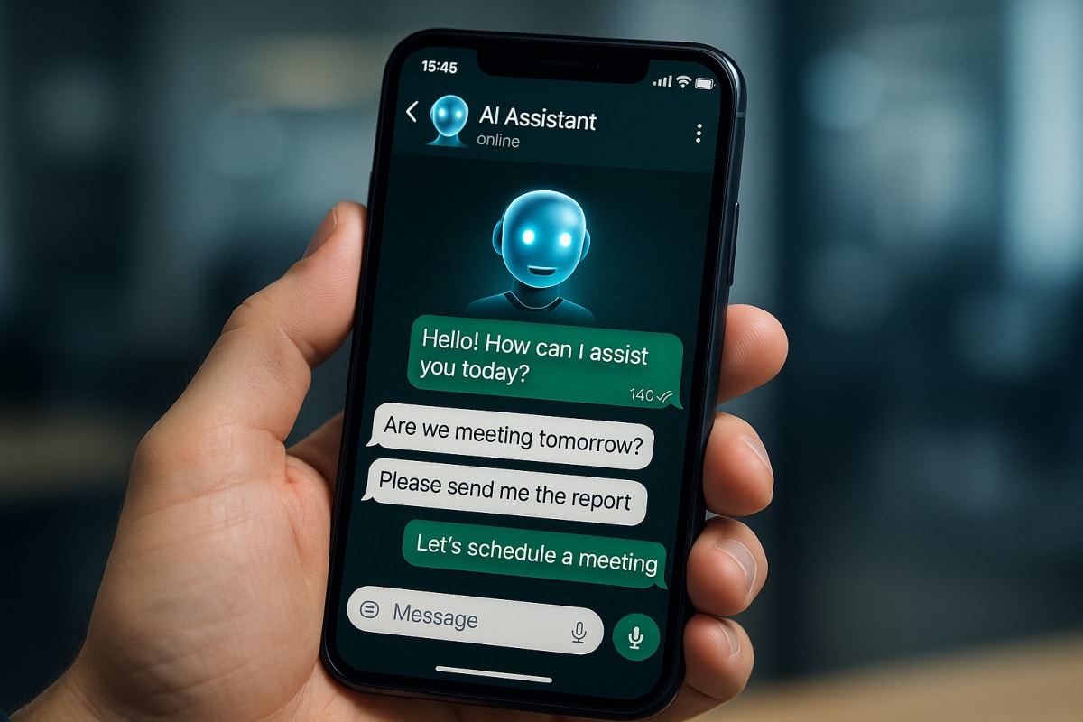 WhatsApp Business automation with AI Receptionist handling messages