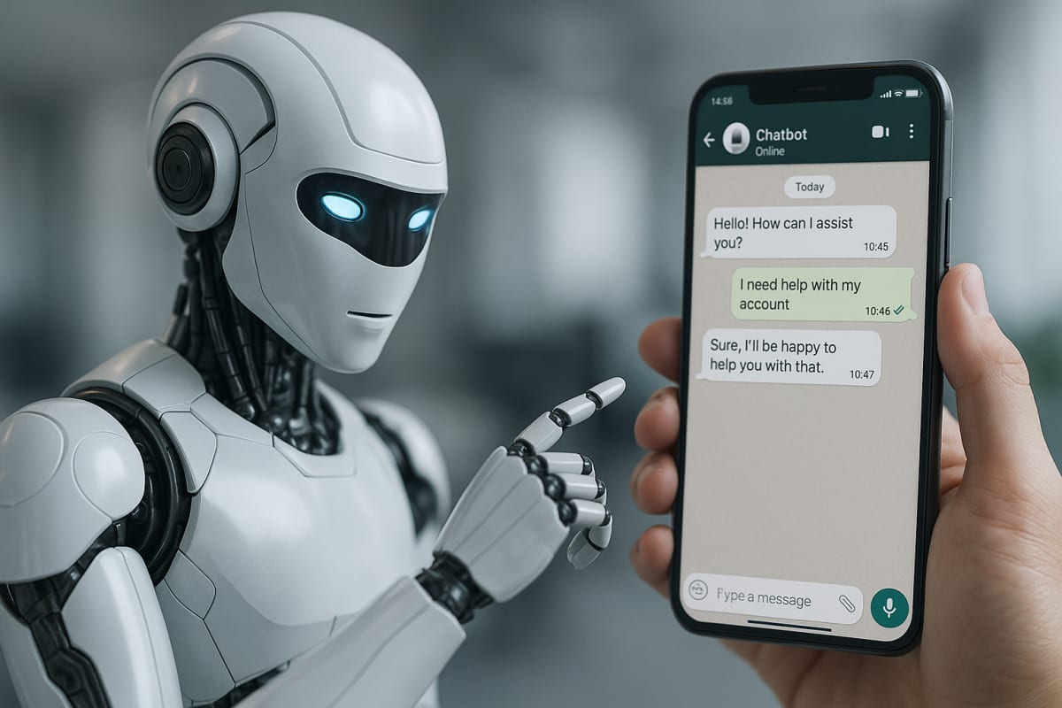 RAG chatbot for business engaging with a customer on WhatsApp.