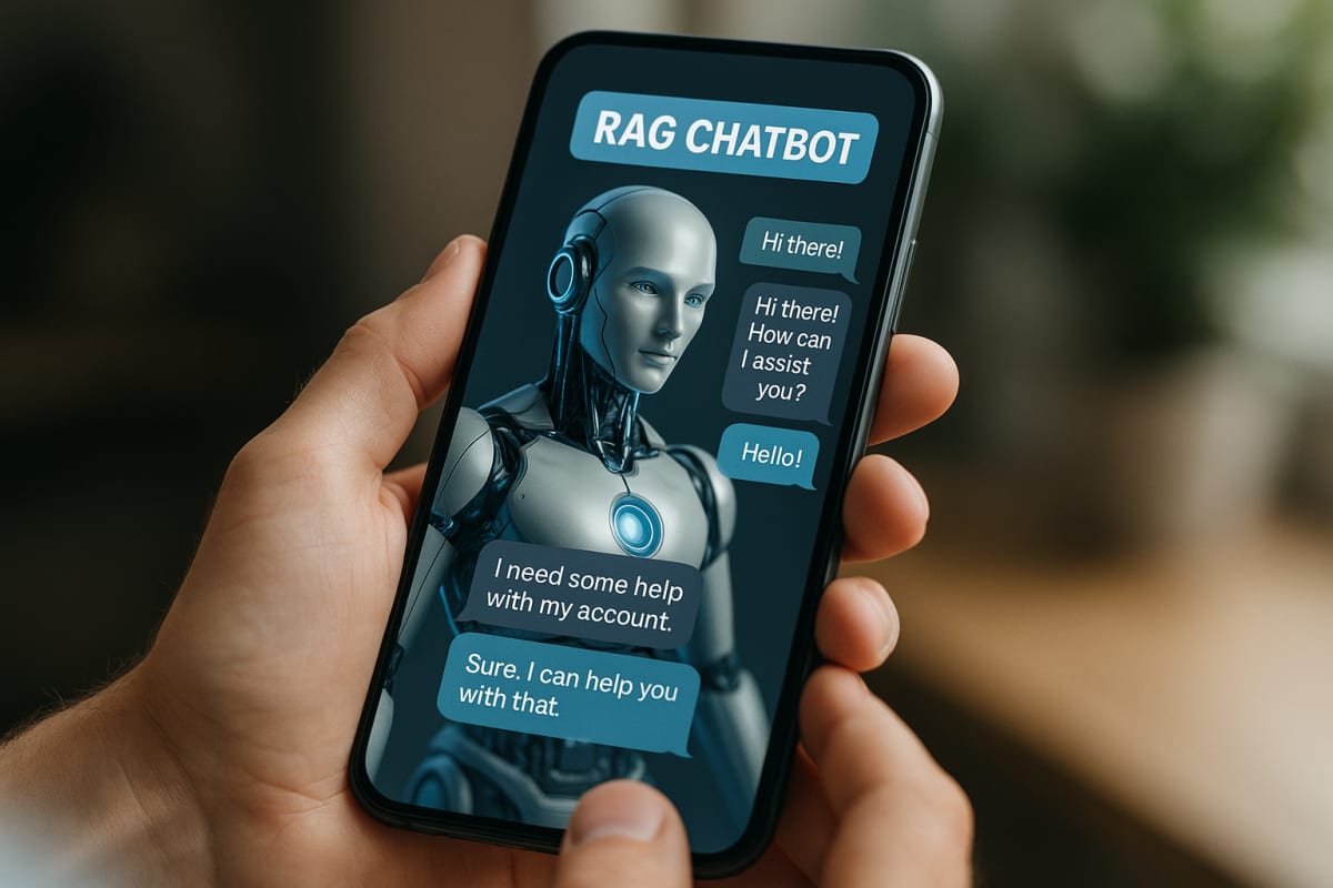 Illustration of RAG chatbot for business automation in action