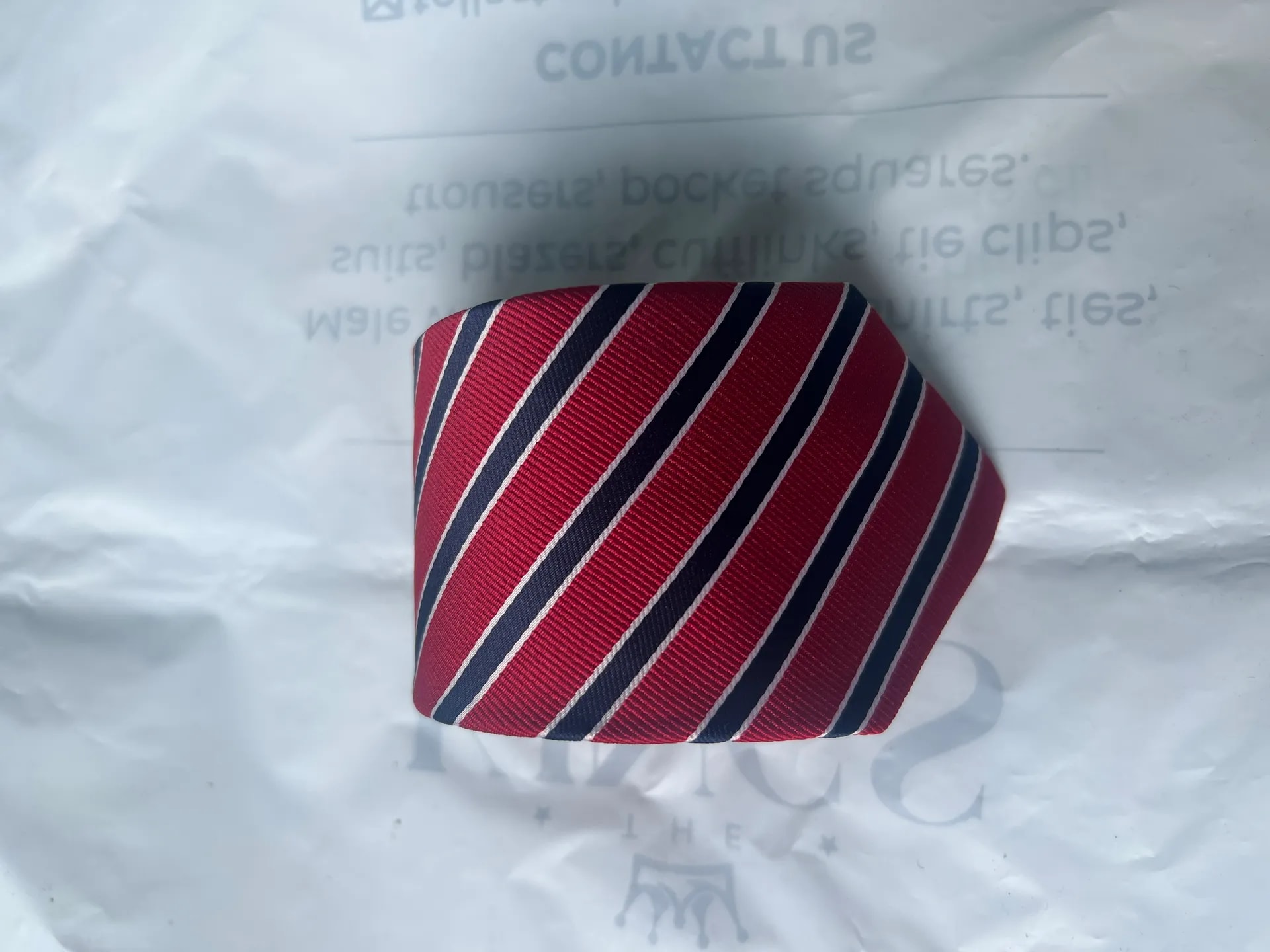 Power Maroon Striped Tie - Image 1